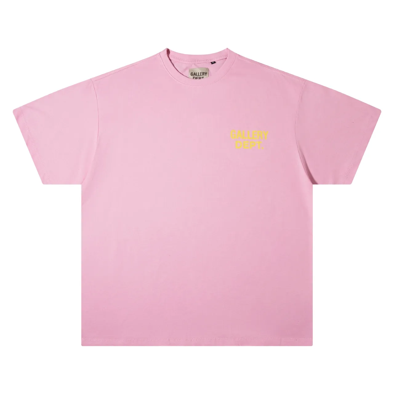 p90 650#Gallery Dept New new color matching classic basic letter LOGO basic slogan round neck short-sleeved T-shirt pure cotton Tee gray black light gray pink orange S～XL